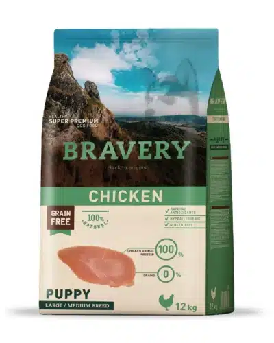 BRAVERY CHICKEN PUPPY LARGE/MEDIUM BREEDS 12 KG