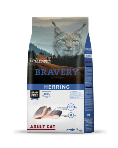 BRAVERY HERRING ADULT CAT 7 KG