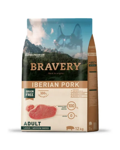 BRAVERY IBERIAN PORK ADULT LARGE/MEDIUM BREEDS 12 KG