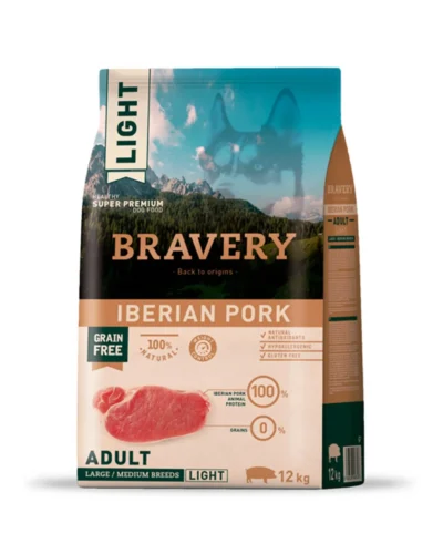 BRAVERY LIGHT IBERIAN PORK ADULT LARGE/MEDIUM BREEDS 12 KG