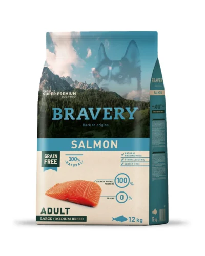 BRAVERY SALMON ADULT LARGE/MEDIUM BREED 12 KG