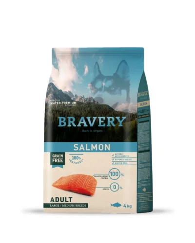 BRAVERY SALMON ADULT LARGE/MEDIUM BREED 4 KG